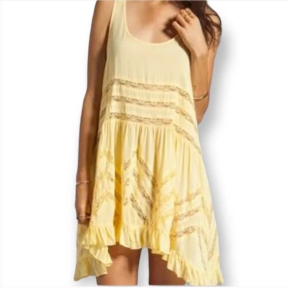 Free People Intimately | Voile And Lace Trapeze Slip Mini Dress | XS - Picture 3 of 12